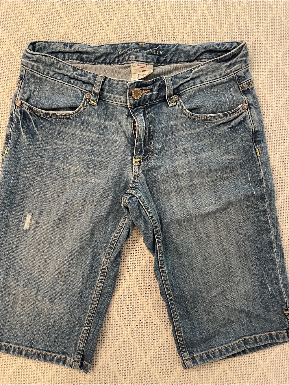 Citizens Of Humanity Faded Blue Boyfriend Bermuda Shorts